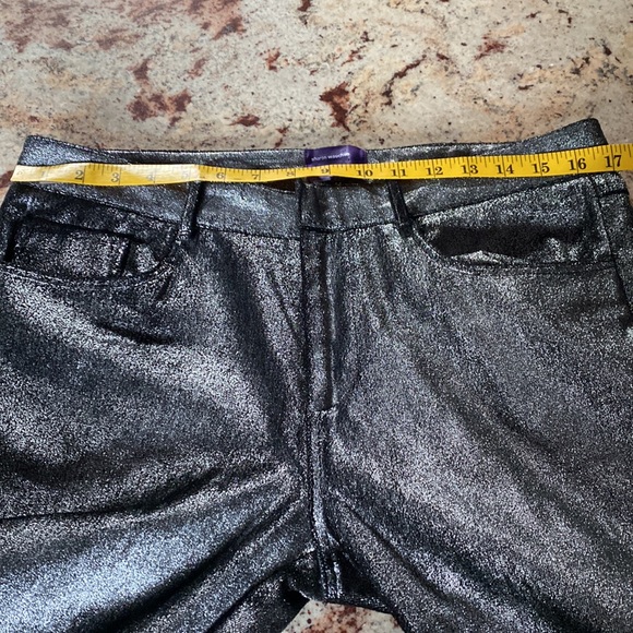 SHARON WAUCHOB SILVER METALIC SHINY PANTS SIZE 44. - Picture 12 of 16